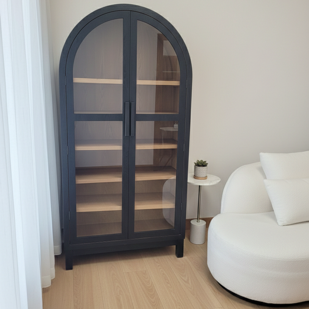 Arch Cabinet, Black Finish