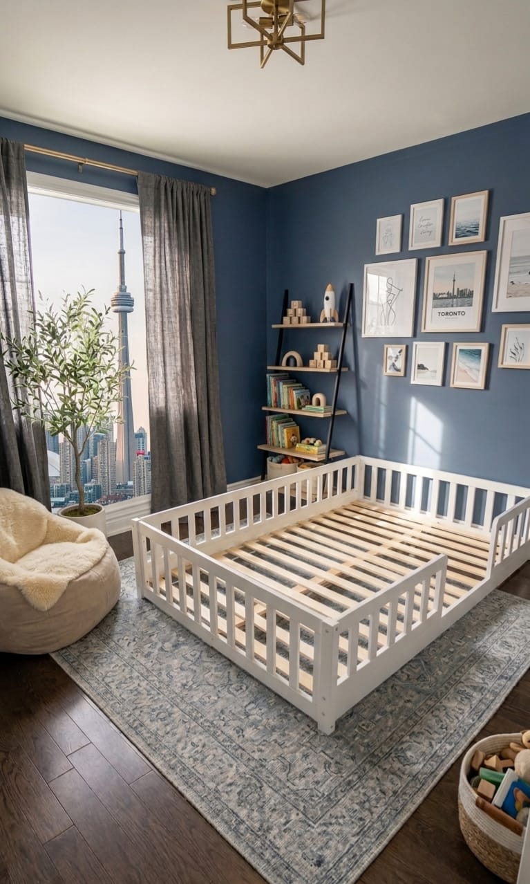Double Willow Montessori Floor Bed – Solid Pine Wood