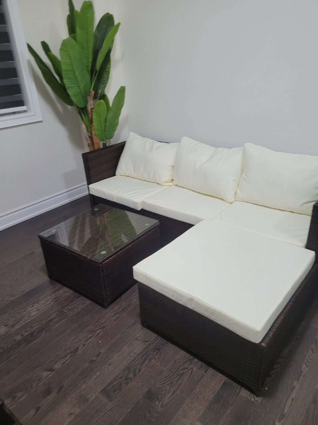 5 Piece Wicker Patio Sectional Furniture Set