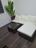 5 Piece Wicker Patio Sectional Furniture Set