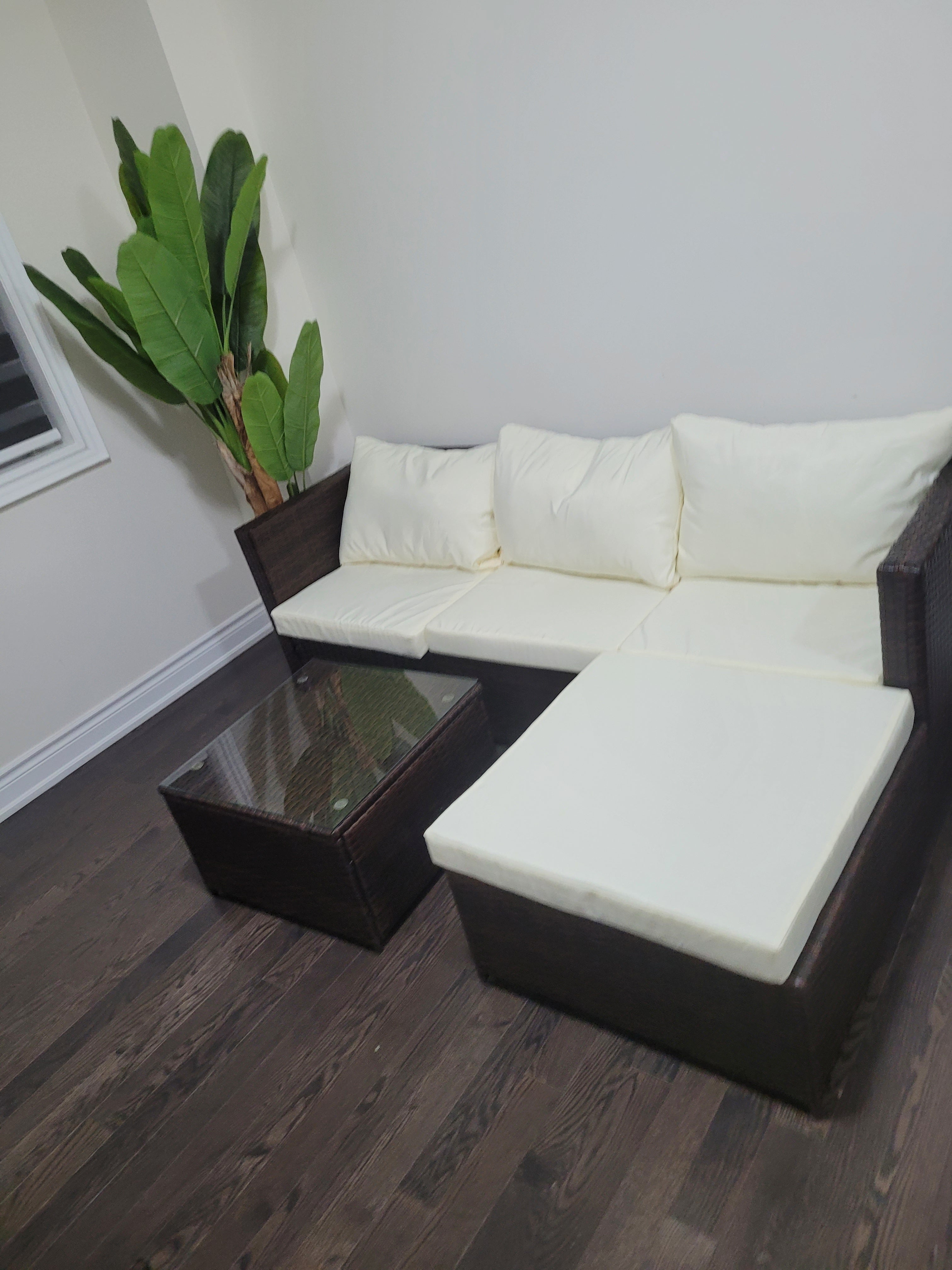 5 Piece Wicker Patio Sectional Furniture Set