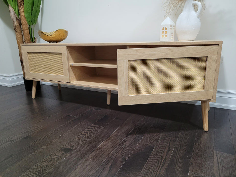 RATTAN MEDIA CONSOLE / TV STAND