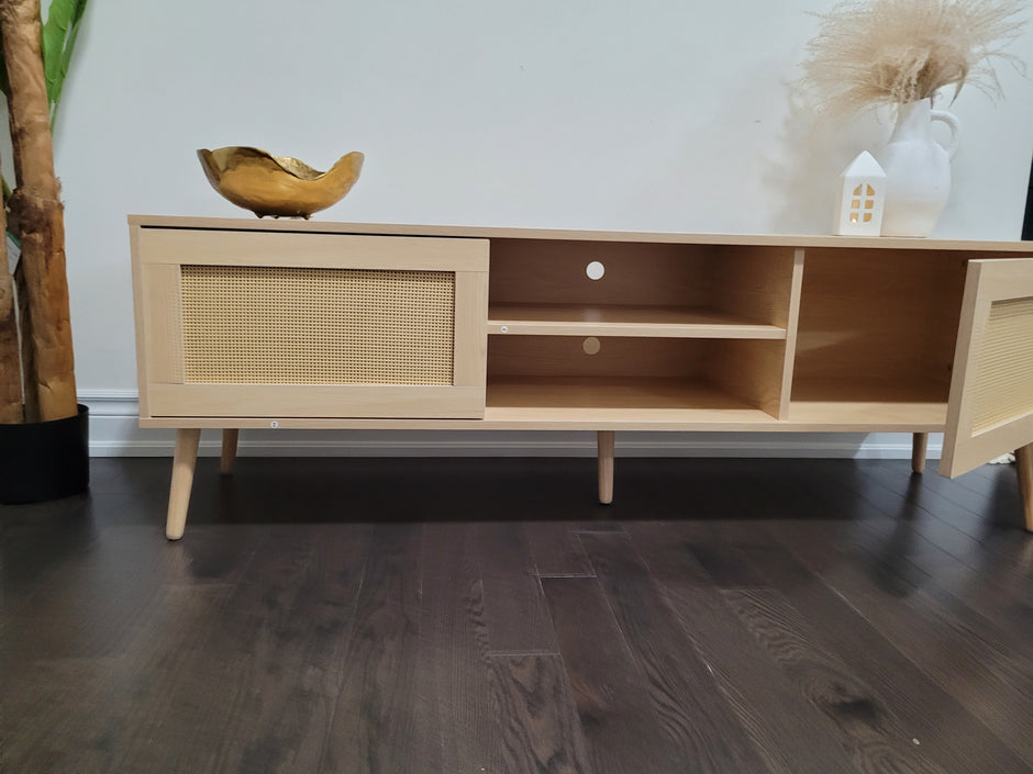 RATTAN MEDIA CONSOLE / TV STAND