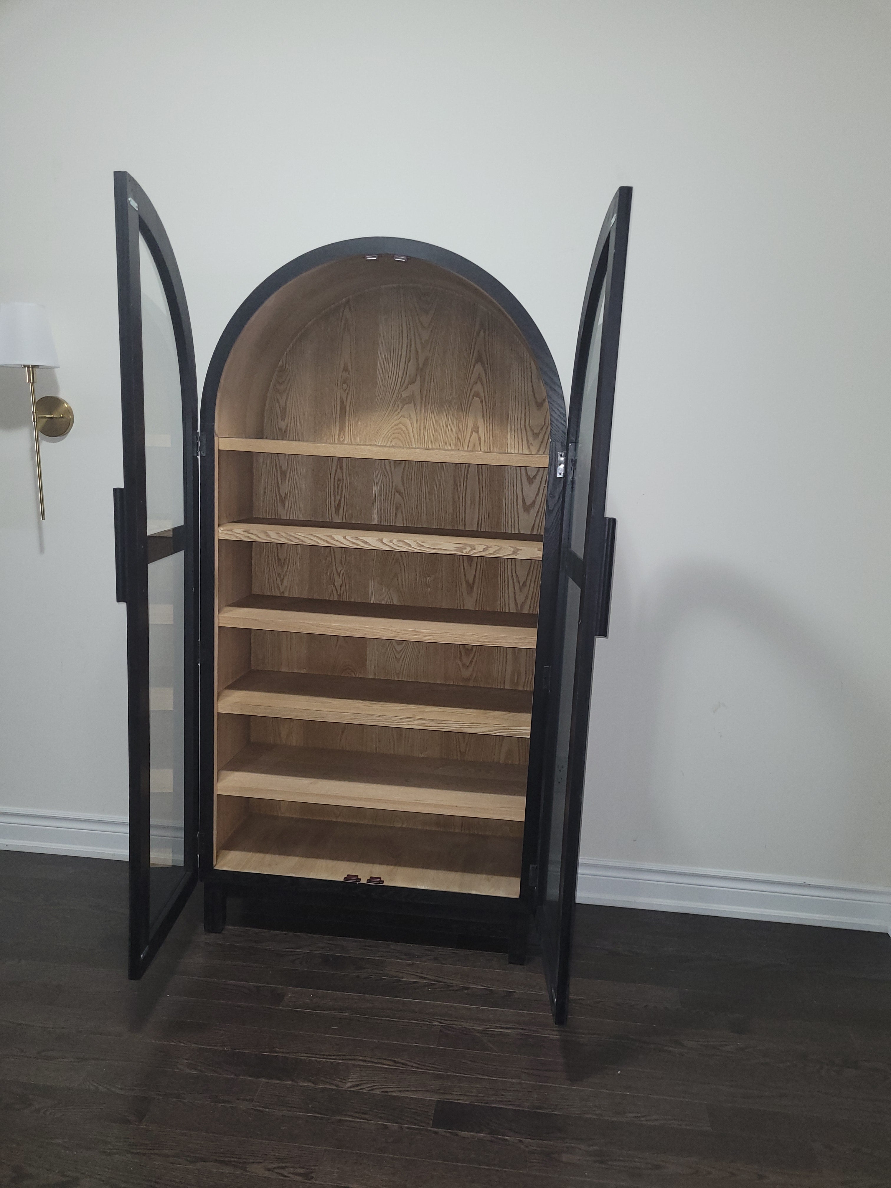 Arch Cabinet, Black Finish