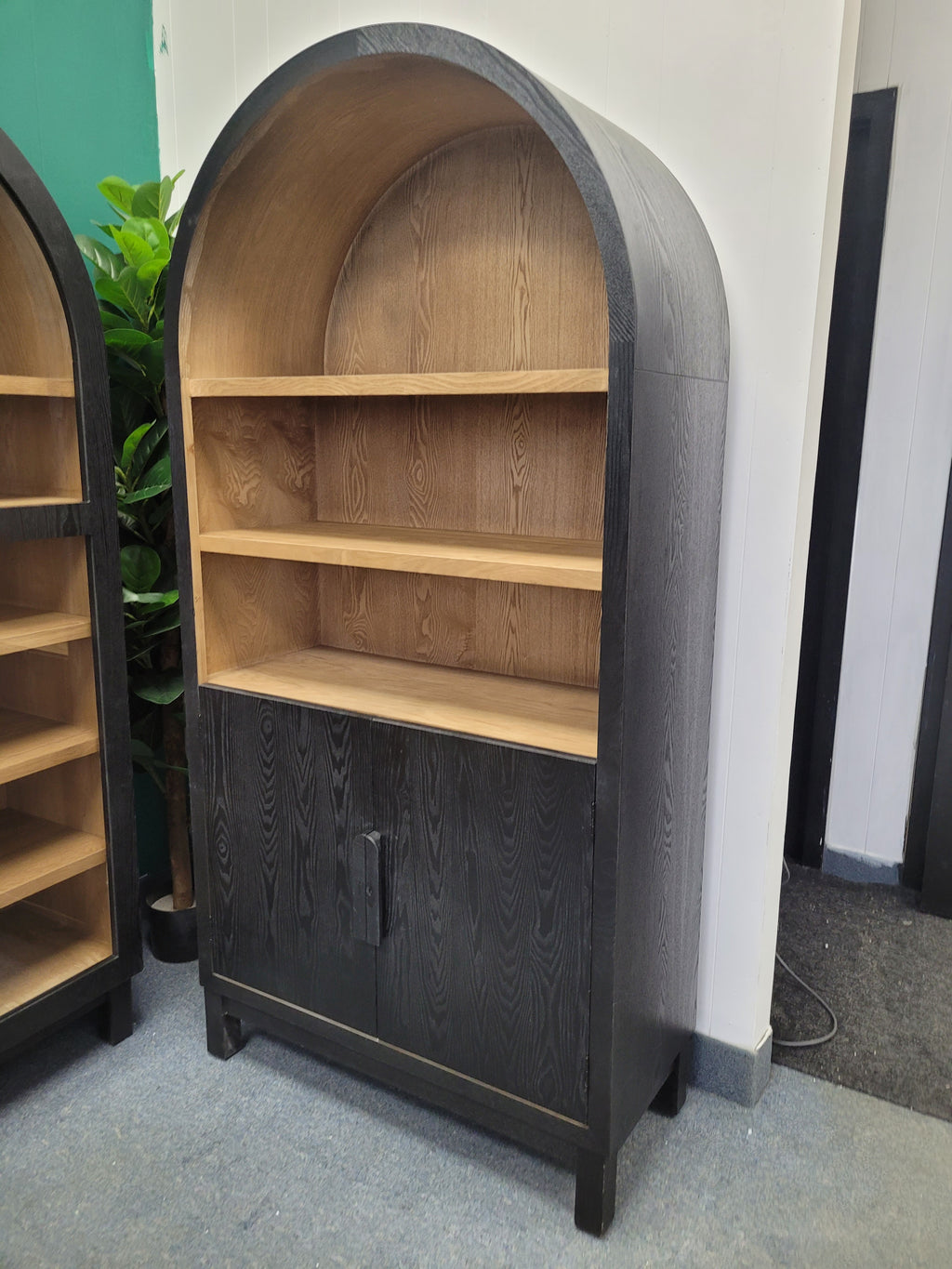 Arco Luxe Arch Cabinet, Black Finish