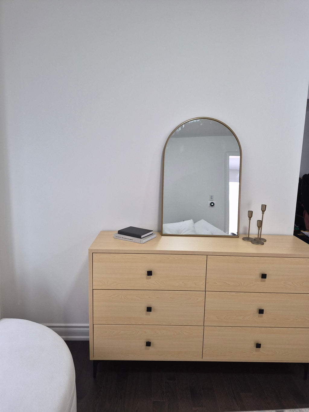 Noon 6-Drawer Dresser fully assembled with MDF construction and integrated square pull handles