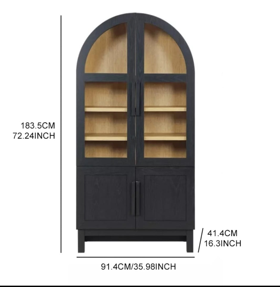 ARDYNAMIC Arch Cabinet, Oak Finish