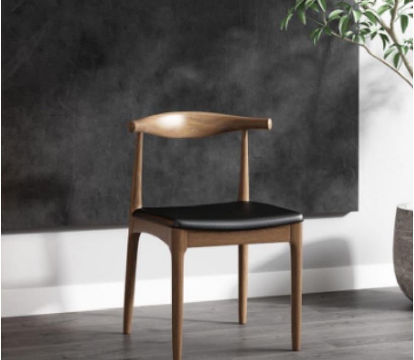 Chestnut Horn chair with cushion (PU leather)AR Dynamic CaEnhance your dining experience with our solid wood dining chairs with a unique horn-shaped design. Made from high quality rubberwood, these chairs provide a stable aDinning RoomChestnut Horn chairAR Dynamic Ca