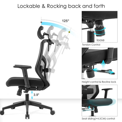 ALRina-H Ergonomic Home Office ChairAR Dynamic Ca"1) New design ergonomic mesh office chair (Full chair passed BIFMA standard, with SGS test report) 2) Mesh back + 2D lumbar support &amp; nylon back frame &amp; 2D OFFICE chairErgonomic Home Office ChairAR Dynamic Ca