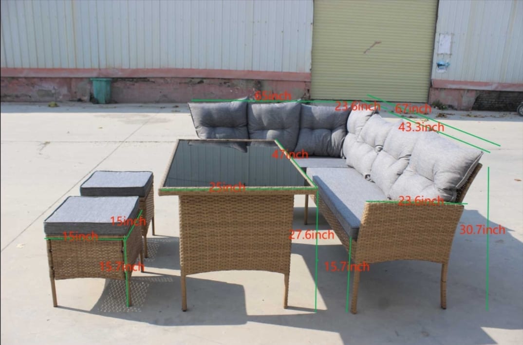 Garden Outdoor 7 pc Lounger SetAR Dynamic CaOur elegant, highly comfortable rattan lounge set will become the focal point of your garden or patio. Complete with a dining table and soft cushions and pillows, thPatio furnitureGarden Outdoor 7 pc Lounger SetAR Dynamic