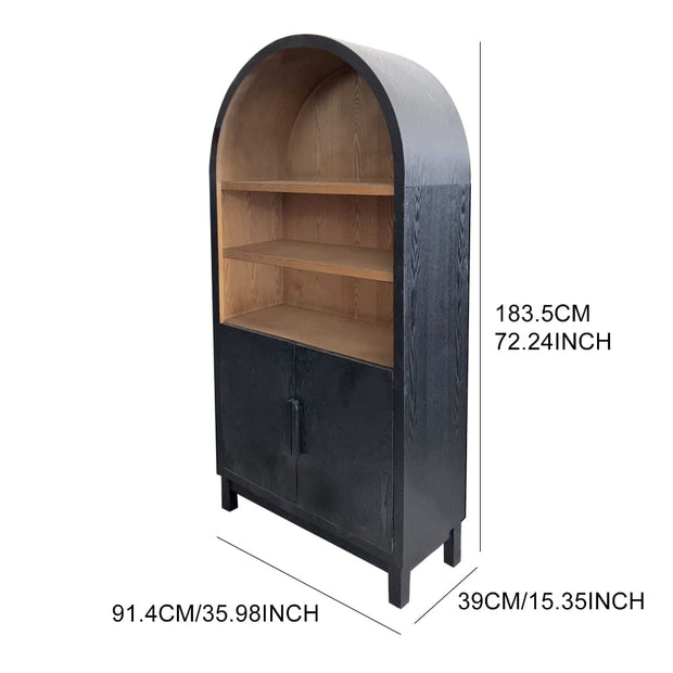 Arco Luxe Arch Cabinet, Black Finish
