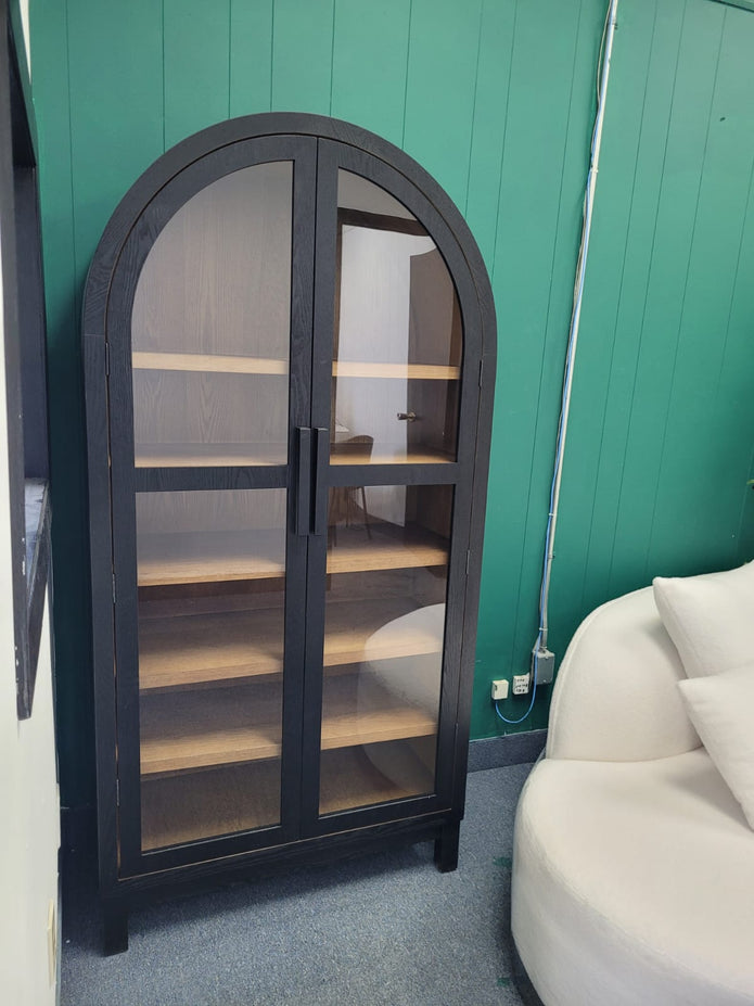 Arch Cabinet, Black Finish