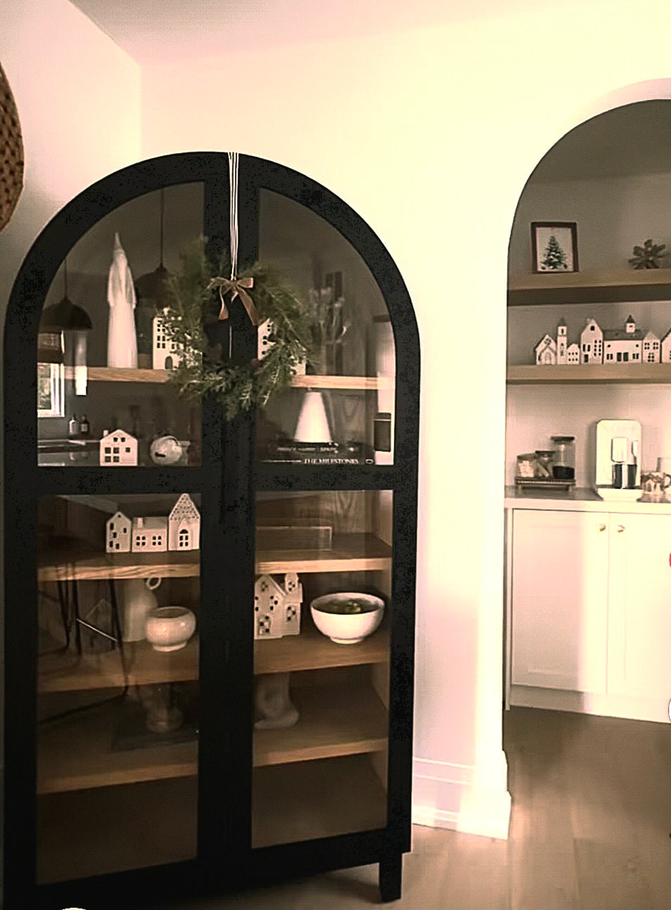 Arch Cabinet, Black Finish