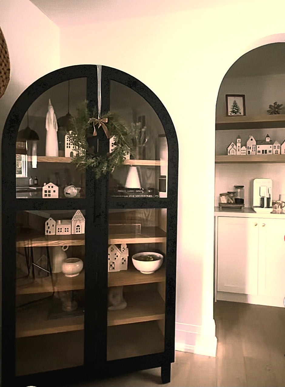 Arch Cabinet, Black Finish