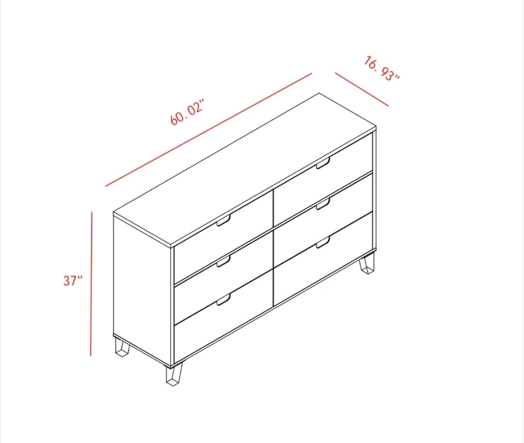 Noon 6-Drawer Dresser