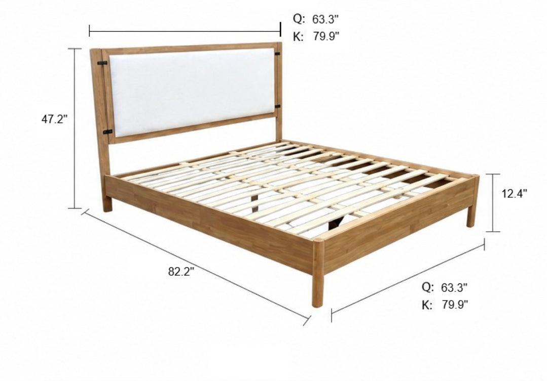 Haven Storage Bed – Beige Chenille