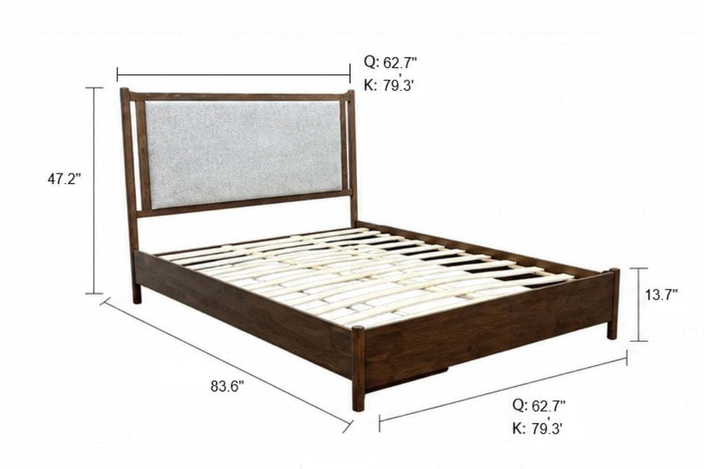 Arbor Bed Frame – Grey Chenille Storage Bed