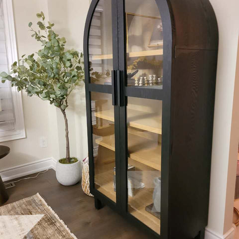 Arch Cabinet, Black Finish