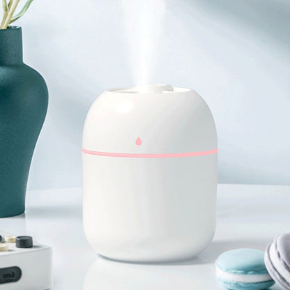 Mini Humidifier With Night LightAR Dynamic CaPortable humidifier with night light 
Usb charger 
Size:  height 8cm, width 8cm and length is 10 cmOFFICE DESKMini HumidifierAR Dynamic Ca