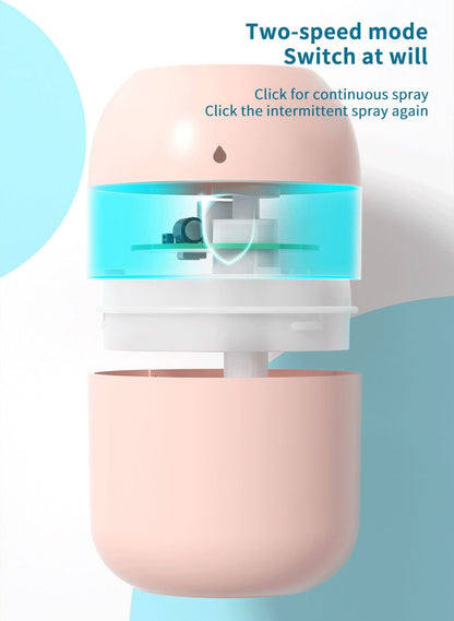 Mini Humidifier With Night LightAR Dynamic CaPortable humidifier with night light 
Usb charger 
Size:  height 8cm, width 8cm and length is 10 cmOFFICE DESKMini HumidifierAR Dynamic Ca