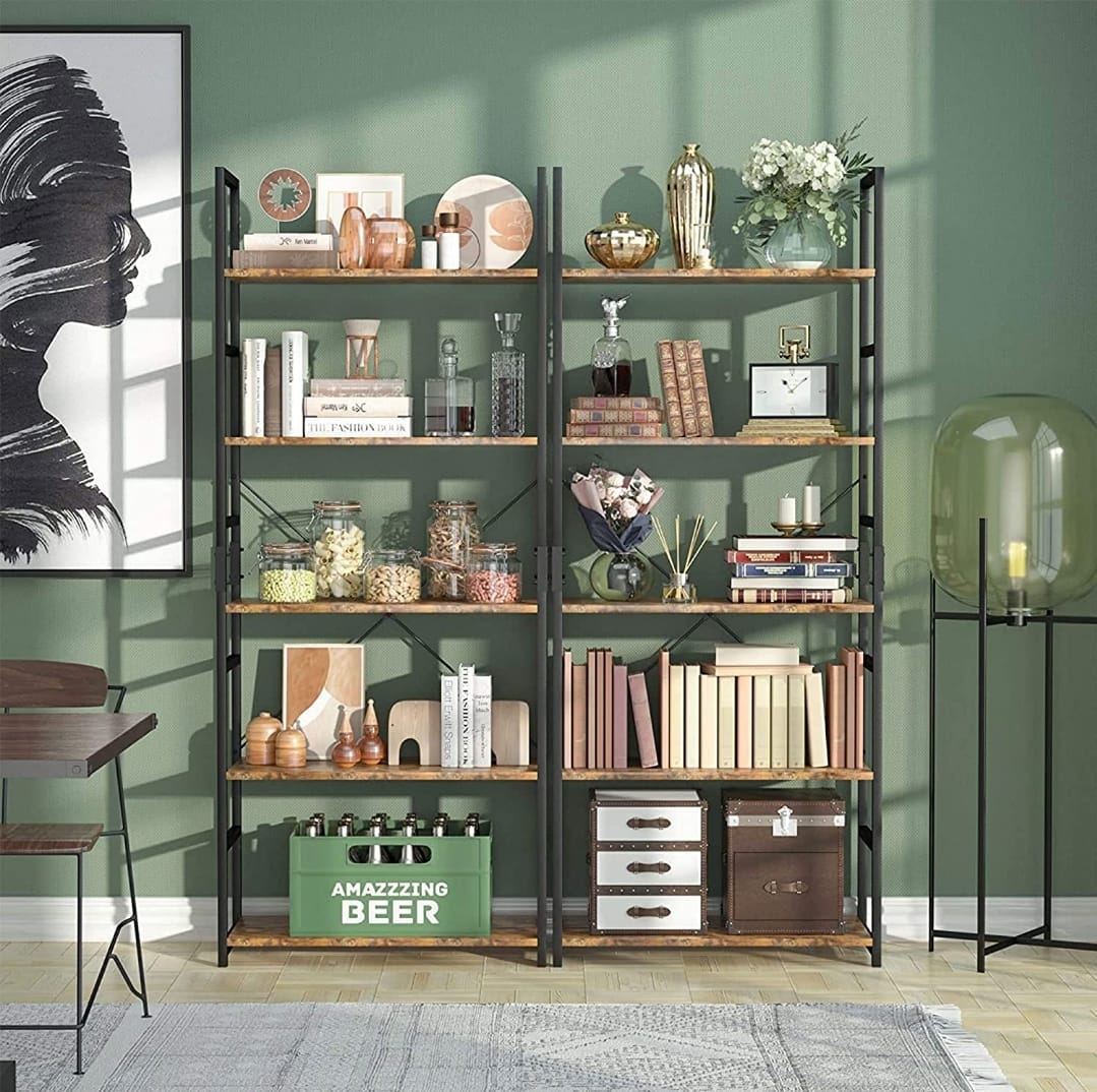 AR Dynamic 5 Tier BookshelfAR Dynamic Ca【5 TIER MULTIFUNCTIONAL BOOKCASE SHELF】This 5 shelf bookshelf provides a very wide storage space, you can use it to place all kinds of items as you see fit. Books, pLiving RoomAR Dynamic 5 Tier BookshelfAR Dynamic Ca