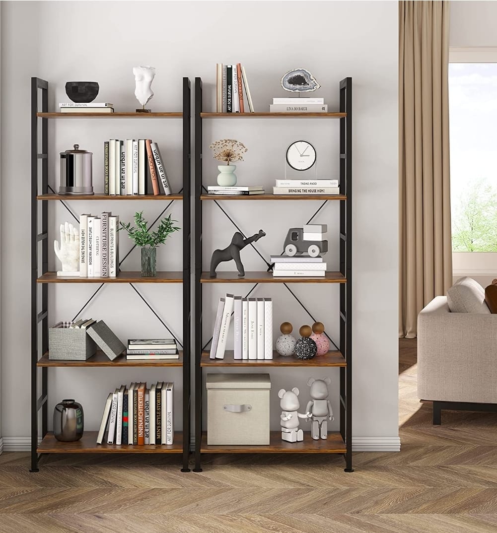 AR Dynamic 5 Tier BookshelfAR Dynamic Ca【5 TIER MULTIFUNCTIONAL BOOKCASE SHELF】This 5 shelf bookshelf provides a very wide storage space, you can use it to place all kinds of items as you see fit. Books, pLiving RoomAR Dynamic 5 Tier BookshelfAR Dynamic Ca