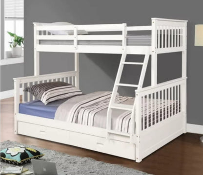 ARDYNAMIC Single Over Double Convertible Bunk Bed with DrawersAR Dynamic CaThe ARDYNAMIC Single Over Double Convertible Bunk Bed brings traditional style to your child's room. It features breezy slatted style headboards and foot boards and Bunk bedsDouble Convertible Bunk BedAR Dynamic