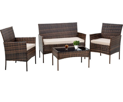 4 PC WICKER PATIO SETAR Dynamic Ca✎〖INDOOR &amp; OUTDOOR〗:Thickly Cushioned Wicker Patio Sofa Set Chairs For Maximum Comfort, Patio Outdoor Sofa Gives You A Excellent Seating Experience.Our Garden OuPatio furniture4 PC WICKER PATIO SETAR Dynamic Ca